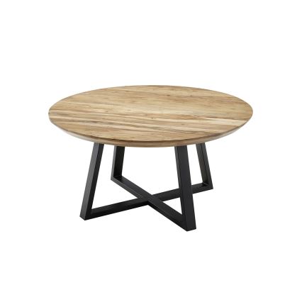 Sofabord RIVA Ø 90 cm akacietræ/sort