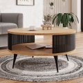 Sofabord ROENNI 44x75 cm sort/gylden eg