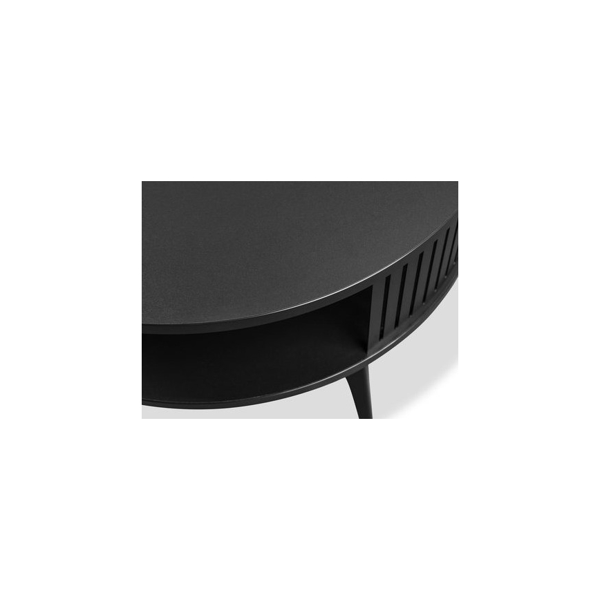 Sofabord ROENNI 44x75 cm sort/gylden eg