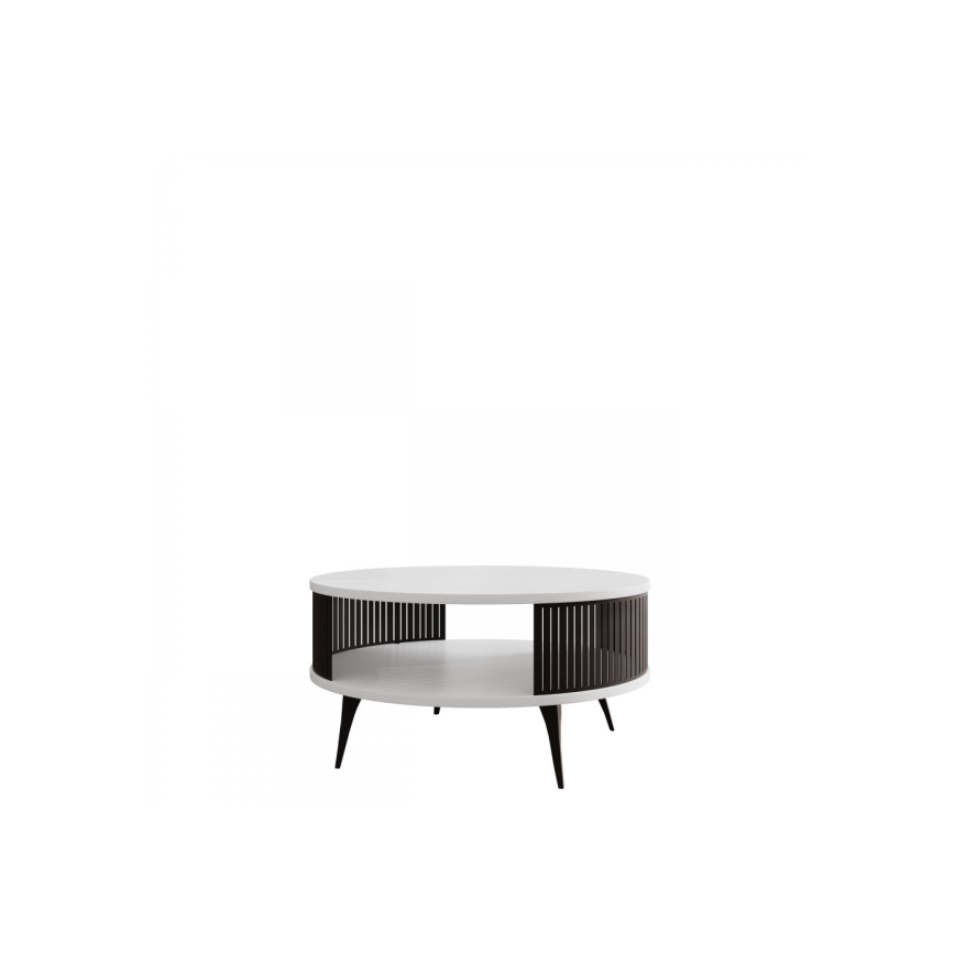 Sofabord ROENNI 44x75 cm sort/hvid