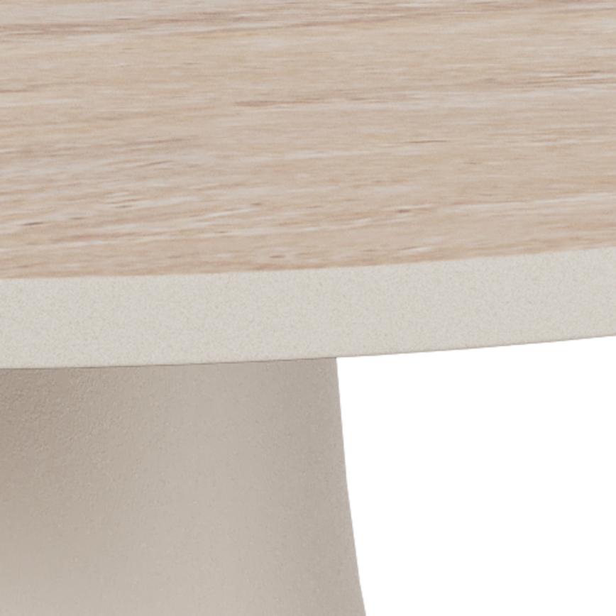 Sofabord SANTORINI Ø 45 cm beige/grå/keramik