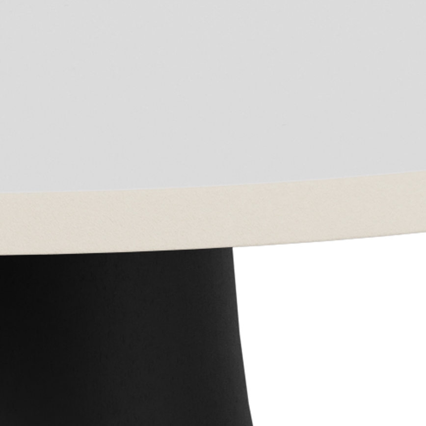 Sofabord SANTORINI Ø 45 cm hvid/sort/keramik