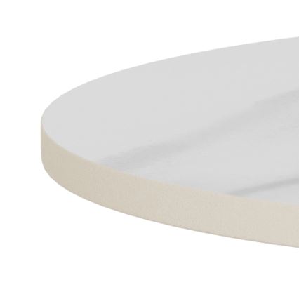 Sofabord SANTORINI Ø 45 cm travertin/sort/keramik