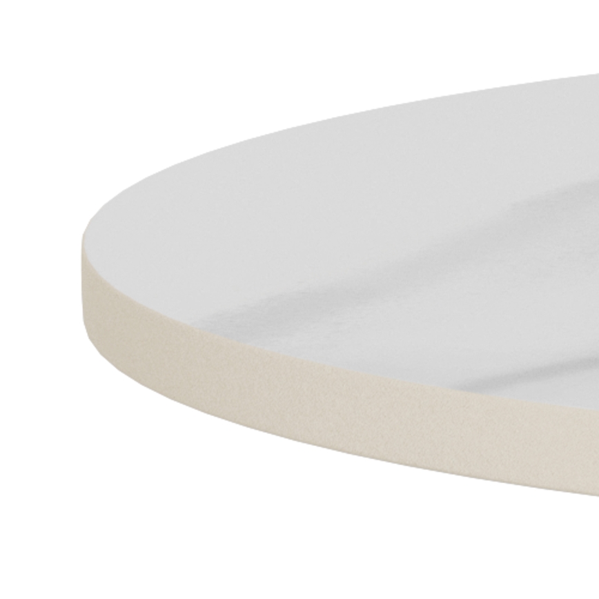 Sofabord SANTORINI Ø 45 cm travertin/sort/keramik