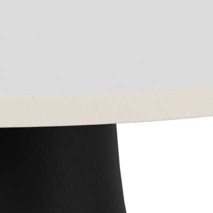 Sofabord SANTORINI Ø 45 cm travertin/sort/keramik