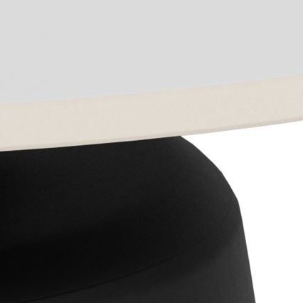 Sofabord SANTORINI Ø 70 cm hvid/sort/keramik