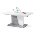 Sofabord/Spisebord foldbart med løftetop NINO hvid/grå beton