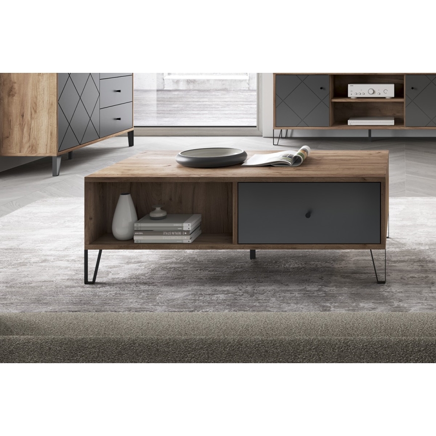 Sofabord SULA, craft eg/sort