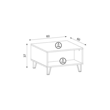 Sofabord SULA i artisan-egetræ