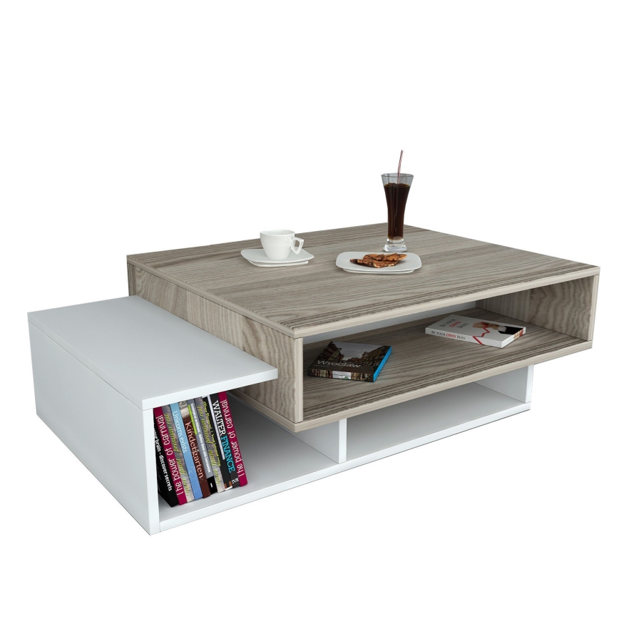 Sofabord TAB 32x105 cm beige/hvid