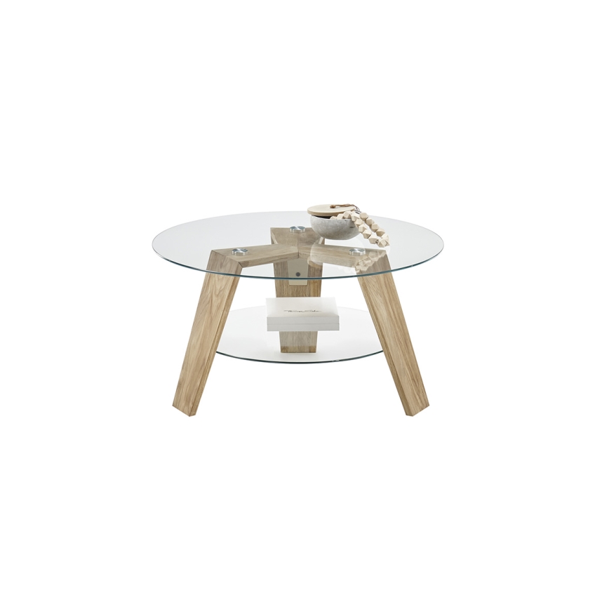 Sofabord TITAN Ø 75 cm klar/eg