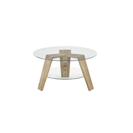 Sofabord TITAN Ø 75 cm klar/eg