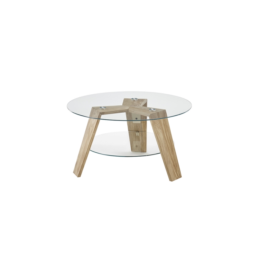 Sofabord TITAN Ø 75 cm klar/eg