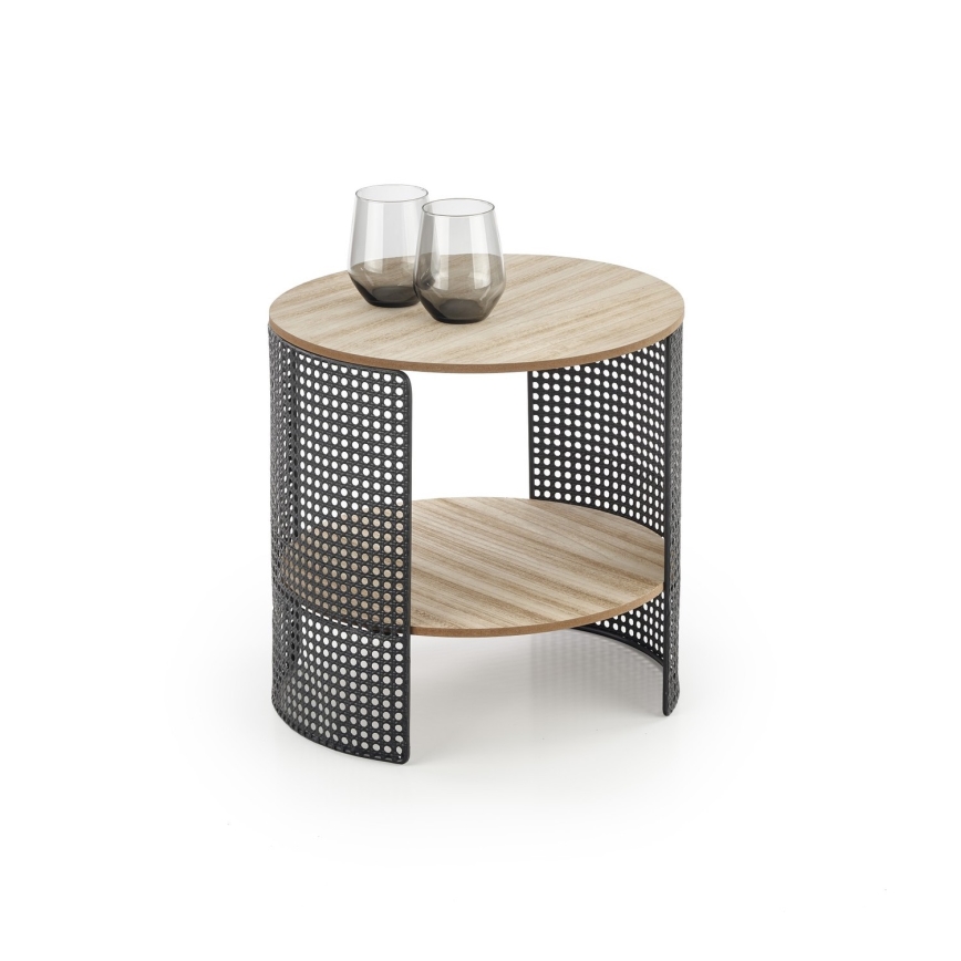Sofabord TRAFICA 41x41 cm sort/beige