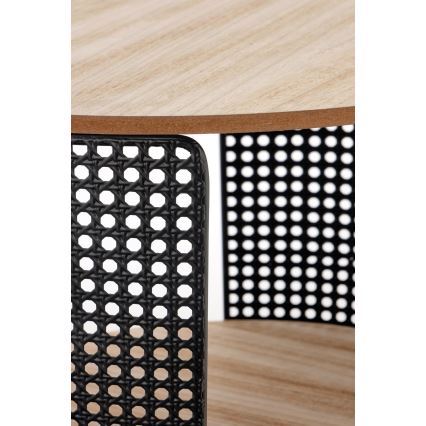 Sofabord TRAFICA 41x41 cm sort/beige