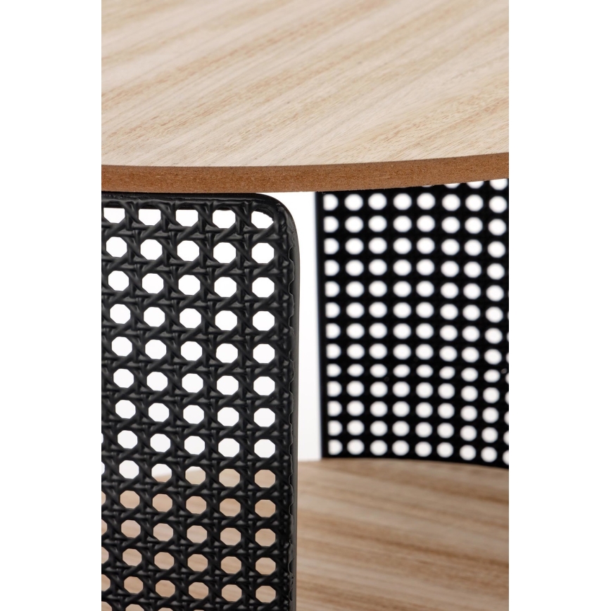 Sofabord TRAFICA 41x41 cm sort/beige