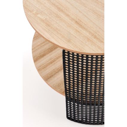 Sofabord TRAFICA 41x41 cm sort/beige
