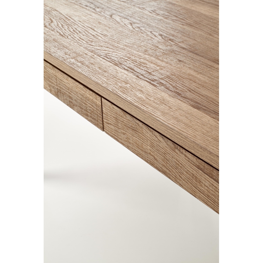 Sofabord TULUZA 41x120 cm gylden valnød/sort