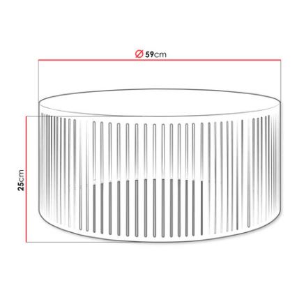 Sofabord VELEDE 25x58,5 cm hvid