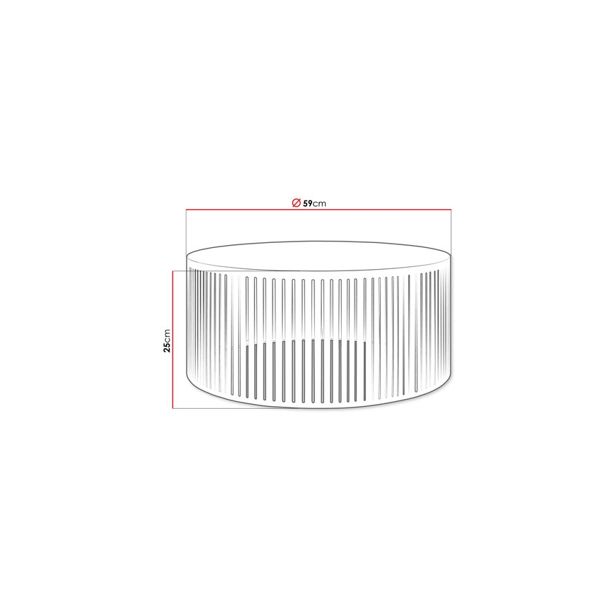 Sofabord VELEDE 25x58,5 cm hvid