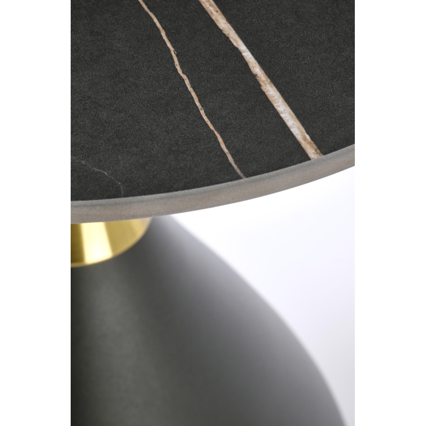 Sofabord VERO Ø 50 cm sort/guld