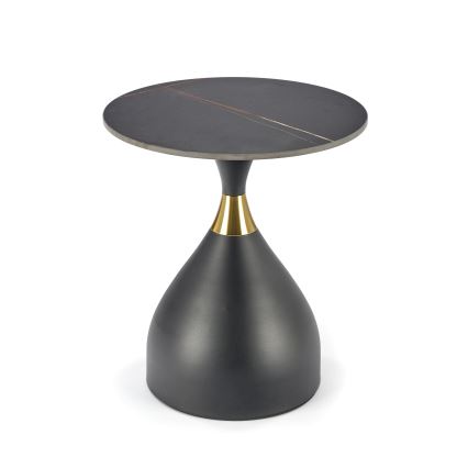 Sofabord VERO Ø 50 cm sort/guld