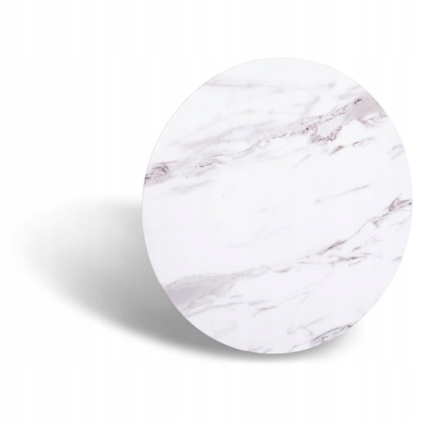 Sofabord VERTIGO 45x80 cm guldfarvet/hvid marmordekor