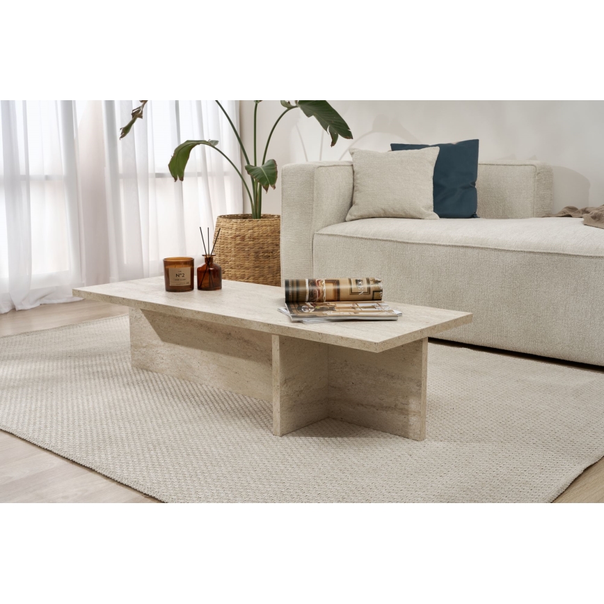 Sofabord VERUM 120x45 cm beige