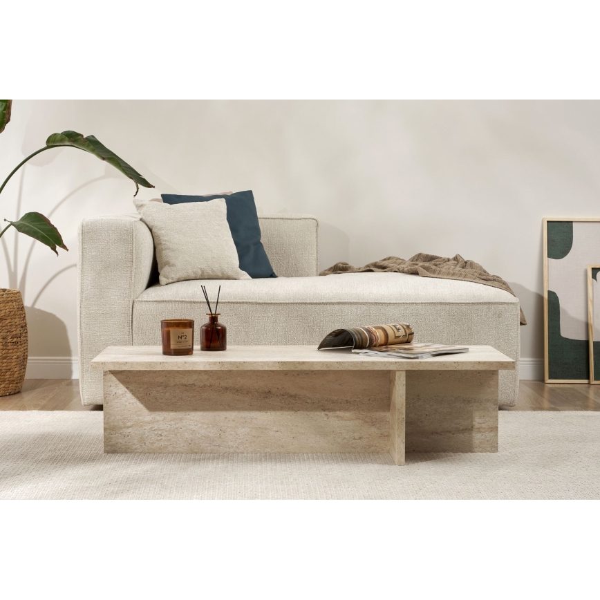 Sofabord VERUM 120x45 cm beige