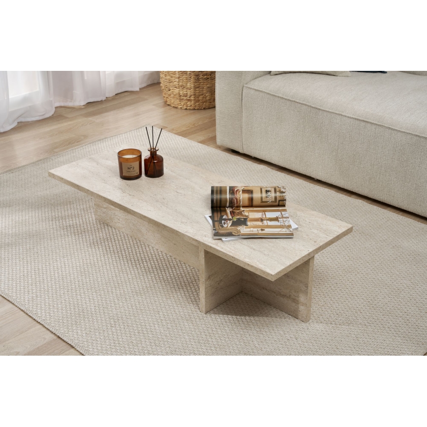 Sofabord VERUM 120x45 cm beige