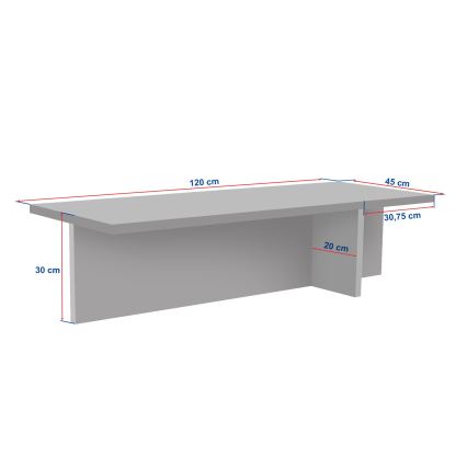 Sofabord VERUM 120x45 cm beige