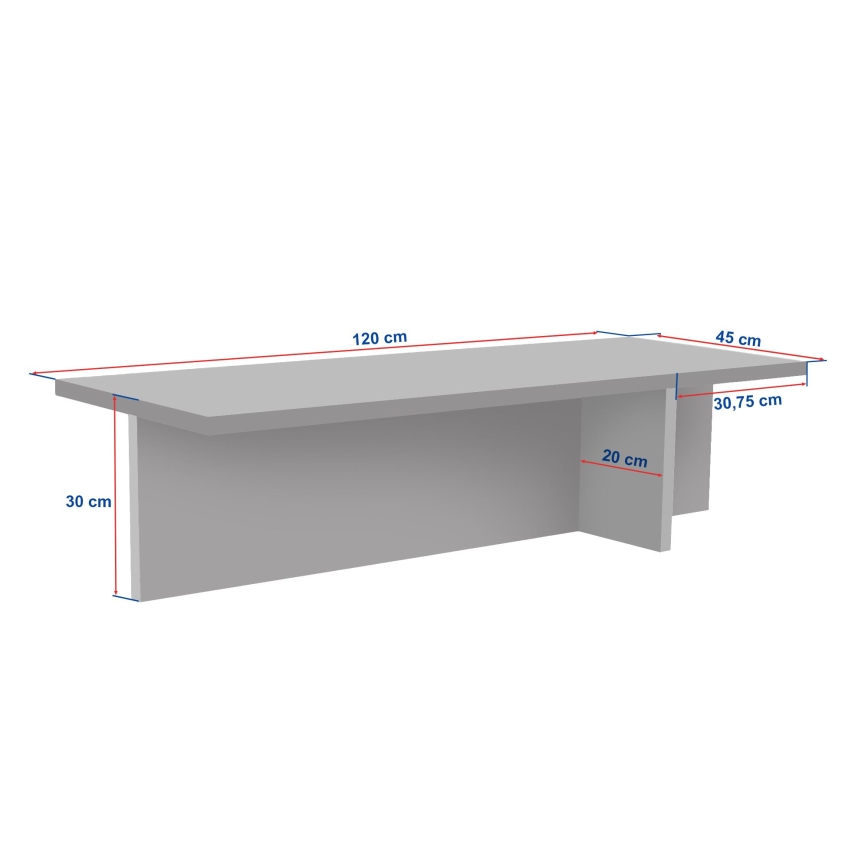 Sofabord VERUM 120x45 cm beige