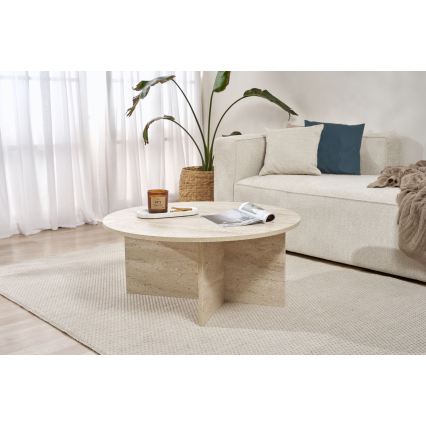 Sofabord VERUM Ø 90 cm beige