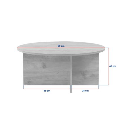 Sofabord VERUM Ø 90 cm beige