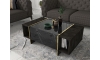 Sofabord VEYRON 37,3x103,8 cm sort/guldfarvet
