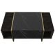 Sofabord VEYRON 37,3x103,8 cm sort/guldfarvet