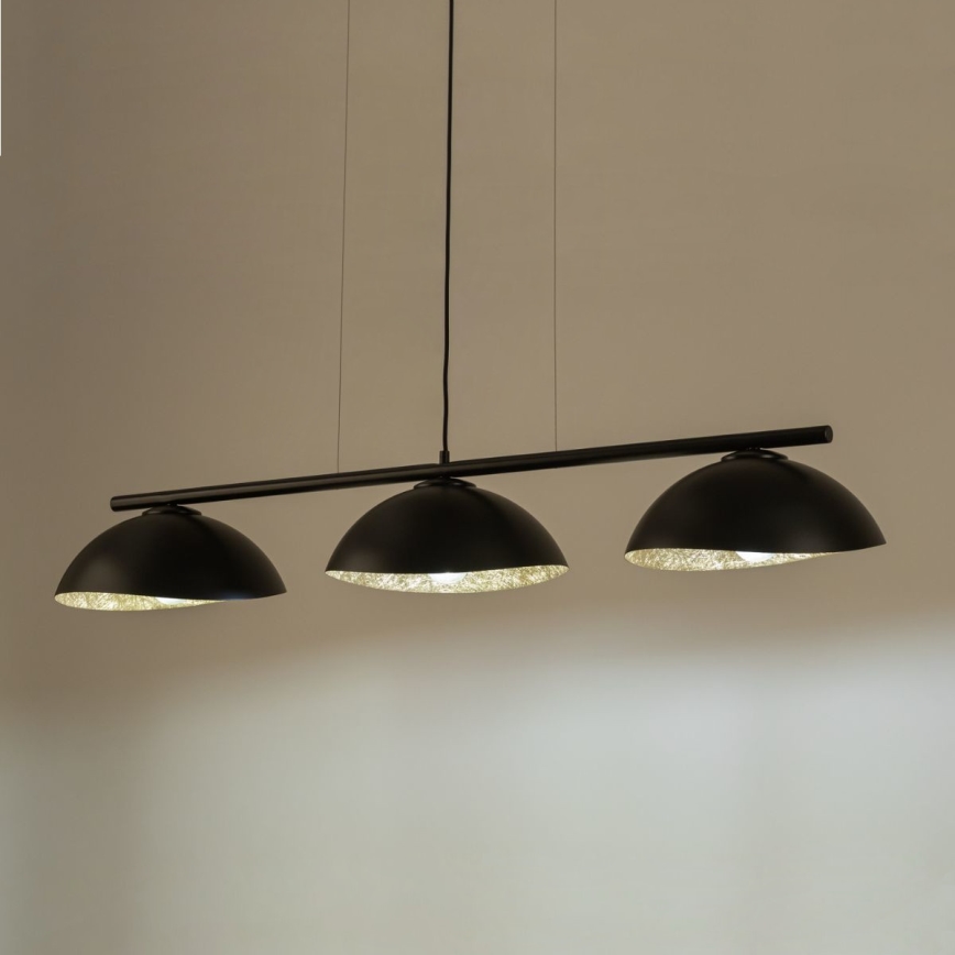Loftlampe på kabel SOLAR 3xE27/60W/230V sort