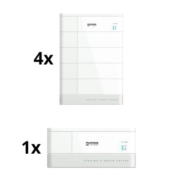 Solarsystem: batterimodul AMASSTORE 10,24 kWh + base med batteristyringsenhed