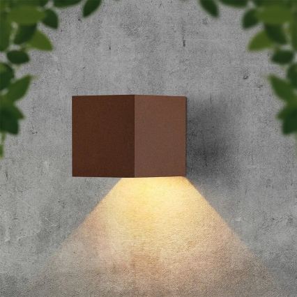 LED solcelledrevet væglampe med sensor LED/9W/3,7V 3000/4000/5000K IP65 2600 mAh brun