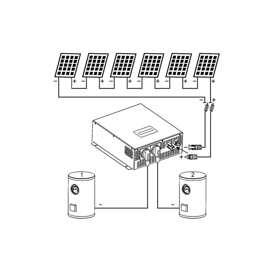 Solcelleanlæg til vandopvarmning ECO Solar Boost MPPT-3000 3,5kW PRO