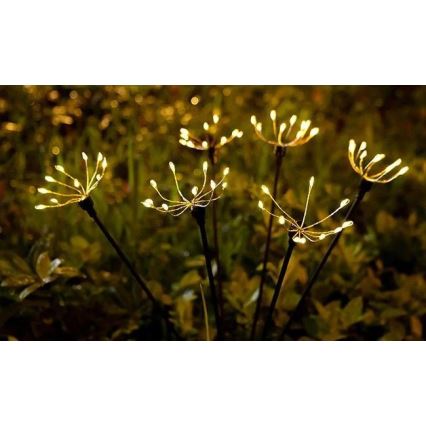 Solcelledrevet LED-dekorationslampe med sensor, 1,2 V, 3000 K (varmt hvidt lys), 73 cm, 600 mAh, IP44