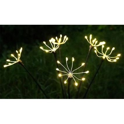 Solcelledrevet LED-dekorationslampe med sensor, 1,2 V, 3000 K (varmt hvidt lys), 73 cm, 600 mAh, IP44