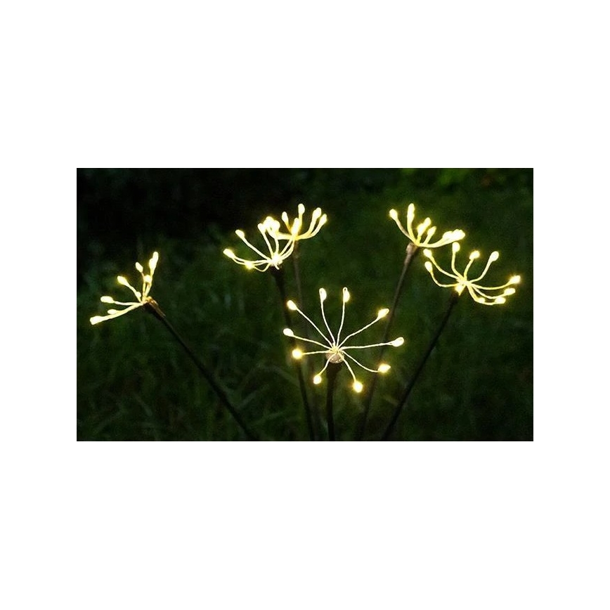 Solcelledrevet LED-dekorationslampe med sensor, 1,2 V, 3000 K (varmt hvidt lys), 73 cm, 600 mAh, IP44