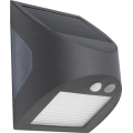 Solcelledrevet LED-væglampe med sensor, 3W/3,7V, 3000/4000K, 1200 mAh, IP54, antracit