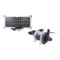 Solcelledrevet pumpe med solcellepanel og USB — 900 l/t, 20 W