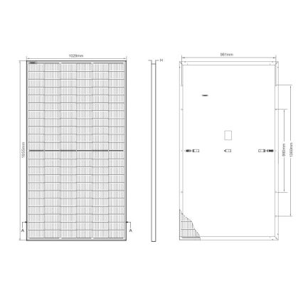 Solcellepanel JINKO 400Wp sort ramme IP68 Half Cut