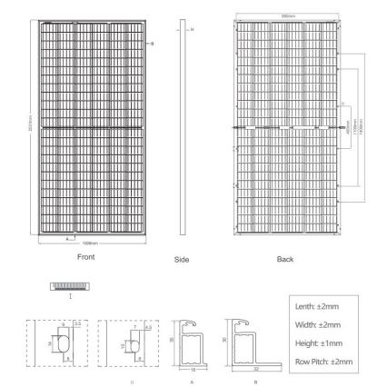 Solcellepanel JINKO 405Wp IP67 bifacial - palle 27 stk.