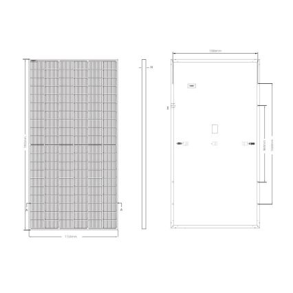 Solcellepanel JINKO 460Wp sort ramme IP68 Half Cut - palle 36 stk.