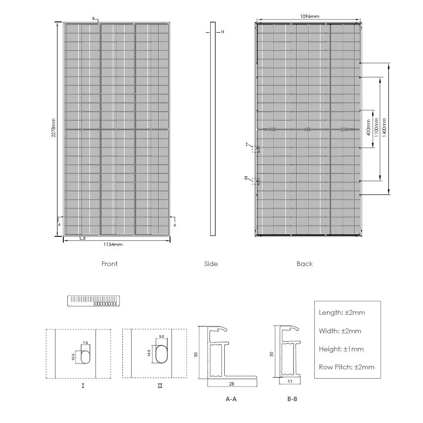 Solcellepanel JINKO 580Wp IP68 Half Cut bifacial