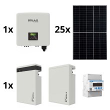 Solcellesæt: SOLAX Power - 10kWp RISEN + SOLAX inverter 3f + 11,6 kWh batteri